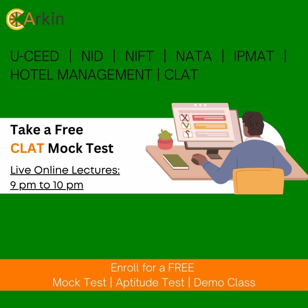 CLAT entrance exam preparation self study material and online free mock tests with solutions and instant result